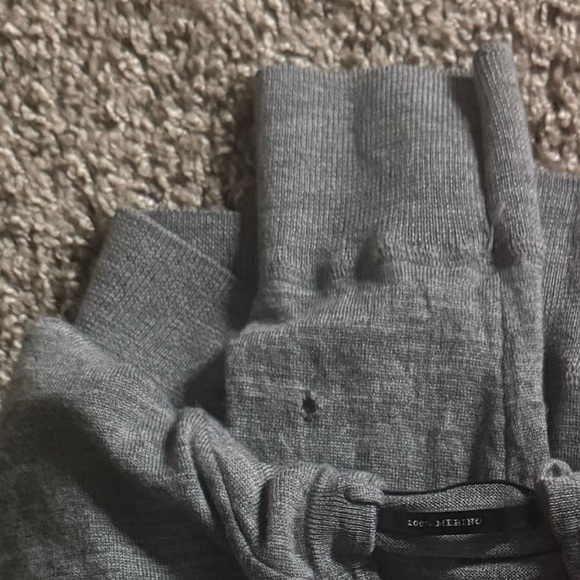 All Saints Light Gray Zip-Up Sweater - Picture 3 of 3